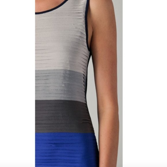 Rag & Bone Blue Layered Silk Color Block Dress Size Large - Picture 3 of 15